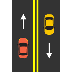 While taking "U" turn in this road, you should...
