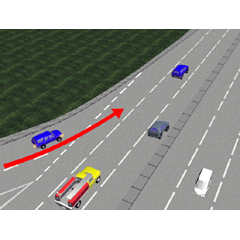 When you want to change from one lane to another you should...
