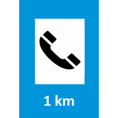 Which Sign denotes "Public Telephone"?