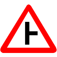 Which Sign denotes "Side Road Right"?