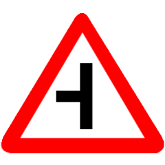 Which Sign denotes "Side Road Left"?